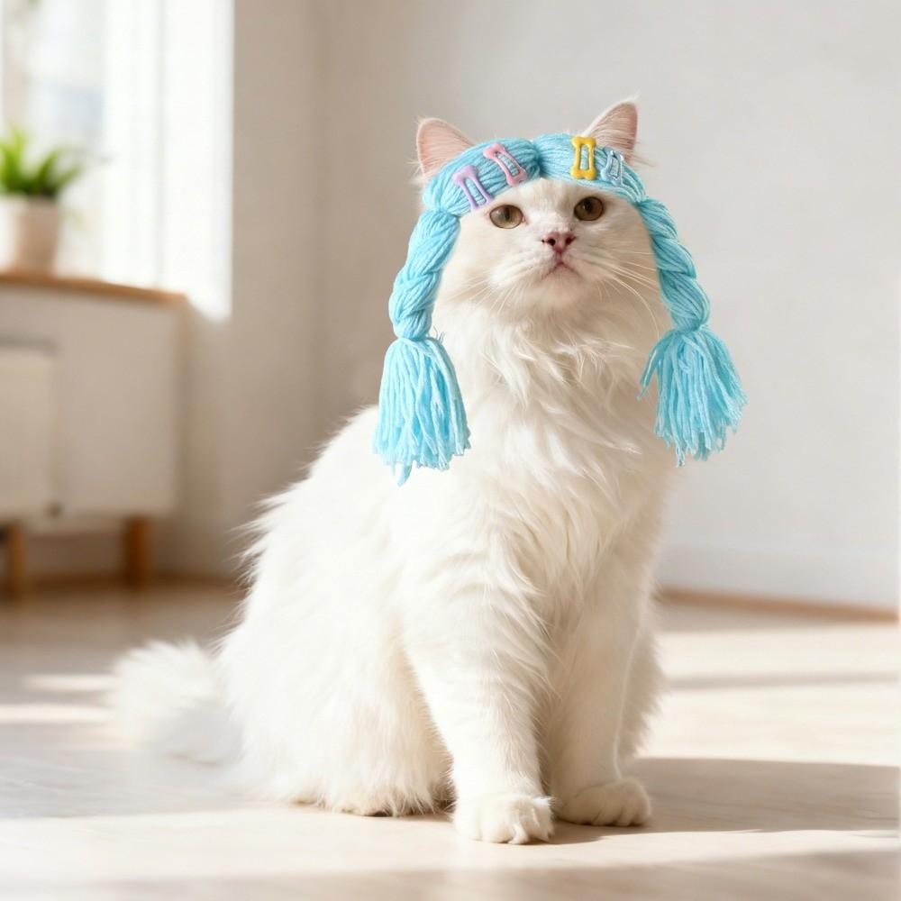 Funny Pet Wig Decorative Pet Costume Lightweight Dog Wig Holiday Decoration