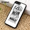 Чехол для телефона Krajews Best Mom когда-либо в мире для iPhone 14 6s 7 8 plus X XR XS 11 12 13 pro max Samsung S21 S22ultra Plus