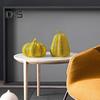 Yellow Polka Dot Pumpkin Statue Mini Pumpkin Resin Sculpture Dotted Pumpkin Figurine Home Office Desktop Decoration Ornament