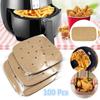 100 Pcs Air Fryer Paper Disposable Steamer Liners Kitchen Bakeware Papers Baking Non-Stick Steaming Mat