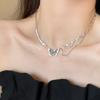 All-match Clavicle Chain Love Butterfly Shiny Chain New Trend Collarbone Chain  Women Girls