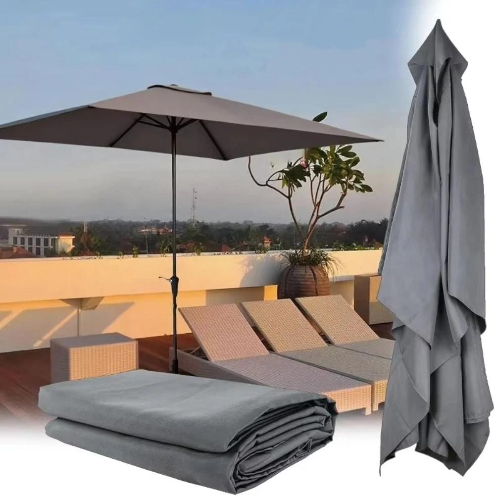 Rectangular Patio Umbrella Waterproof Sunshade Easy to Install Replacement Canopy Backyard