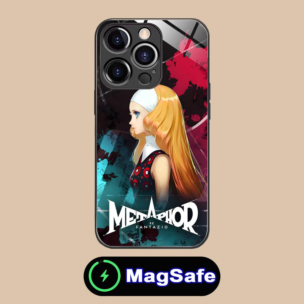 Чехол для телефона Metaphor ReFantazio для iPhone 16 15 14 13 12 11 Pro Max Plus Mini MagSafe Стеклянный Цветной Защитный Чехол для Мобильного Телефона