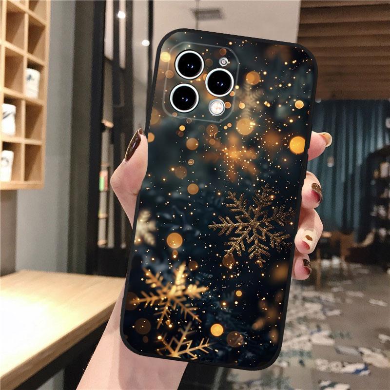 Чехол для телефона Carcasa Funda Для iPhone 17 Pro Max Air 16 15 14 13 Pro Max 15 16 Pro 15Plus Чехол Санта Рождественская елка