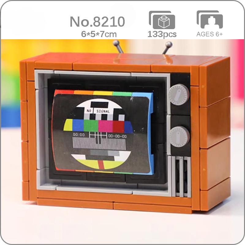 Ретро Цветной Телевизор Компьютер Музыка Walkman Игровая Консоль Радио Пишущая Машинка 3D Модель Мини Блоки Кирпичи Строительная Игрушка Без Коробки