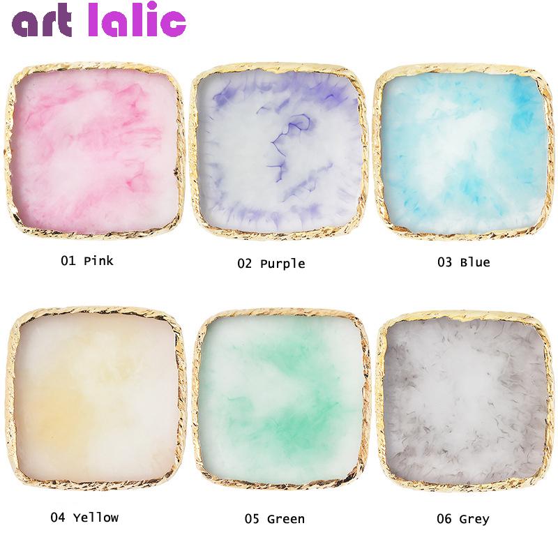 Смола для дизайна ногтей, лак для рисования, цветная тарелка, маникюр, педикюр, витрина, сделай сам, палитра для макияжа