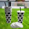 1/6/12Pcs 710ML Reusable Football Cup 24oz Plastic Drinking Bottle Football Themed Tumbler Game Day Sports Football Party Supplies Party Favors