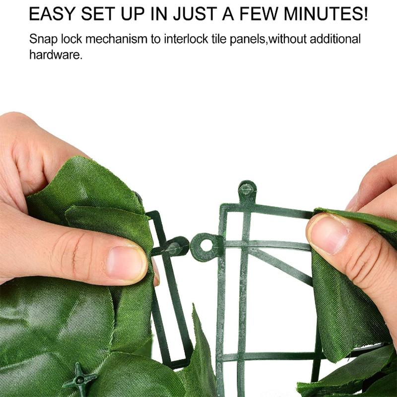 50X200 см Искусственная изгородь из плюща с зелеными листьями, панели для забора, искусственный забор для конфиденциальности, экран для дома, сада, балкона, украшение 1X3 м