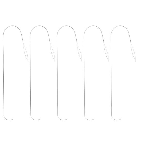 2/5 шт. иглы для бисероплетения с большим ушком, изогнутые, из нержавеющей стали, с увеличенным ушком, легко заправляющиеся иглы для бисера, иглы для изготовления браслетов, ожерелья, изготовления ювелирных изделий