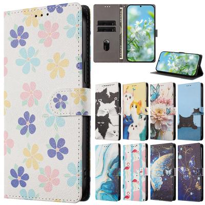 Чехол-книжка с подставкой для телефона Etui TCL 40 SE TCL40 SE 40 NxtPaper 40XL 40XE 403 405 406 Чехол Обложка Мультяшный Кот Животный Рисунок