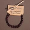Blood Garnet Beaded Stretch Bracelet 8mm