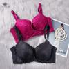 Women's Sexy Bra Push Up Lace Bra 3/4 Coverage Adjustable Strap Underwire V Neck Unpadded Plus Size Bras 80-105CD