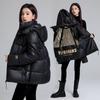 Unisex Black Gold Short Down Winter Jacket - Thickened Cotton-Padded Outerwear Trend
