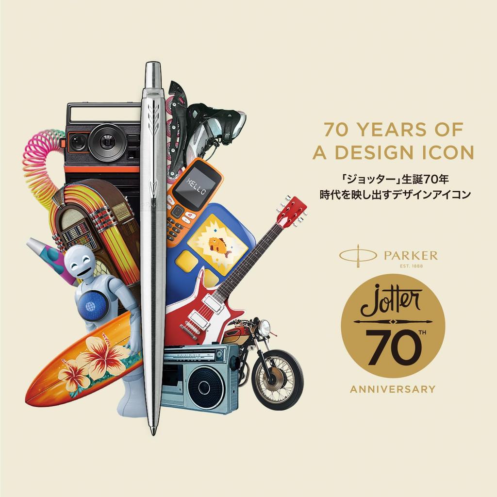 Шариковая ручка PARKER Jotter Special Edition 70th из нержавеющей стали Shizure GT со средним кончиком в подарочной коробке, подарочный роскошный обычный импортный продукт 2205613