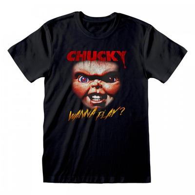 Childs Play Футболка унисекс для взрослых с изображением лица Чаки