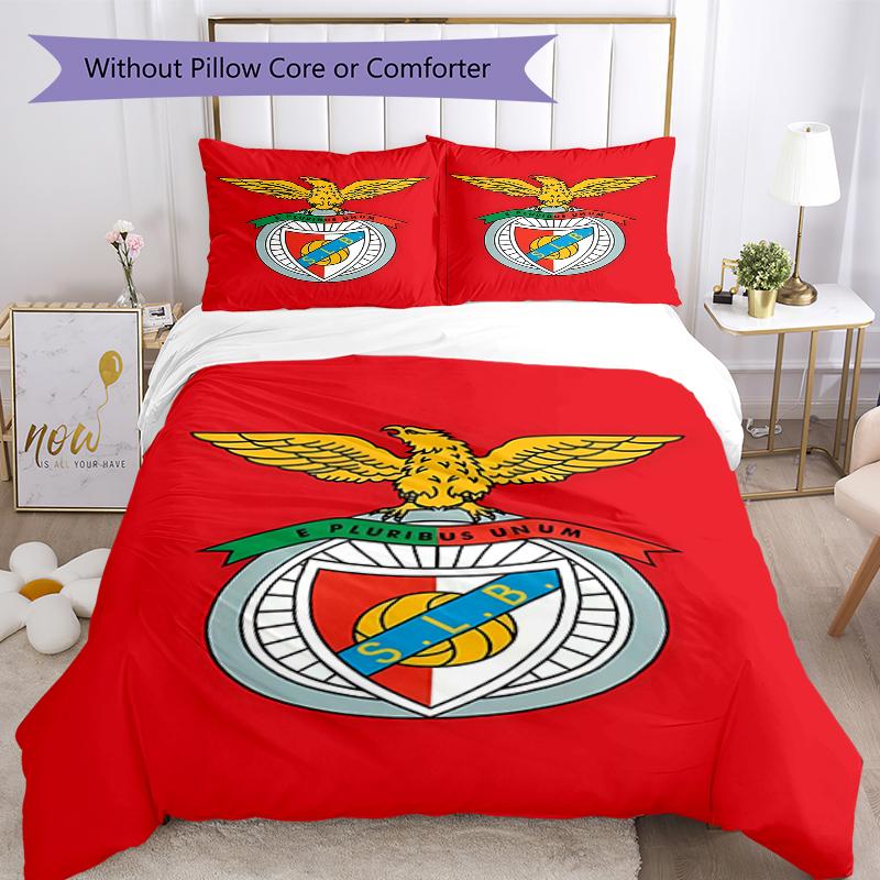 3pcs Football Team (18) Design Cover Set - HD Printed Bedding with 1 Cover and 2 Pillowcases - Perfect for Home and Dorm Decor