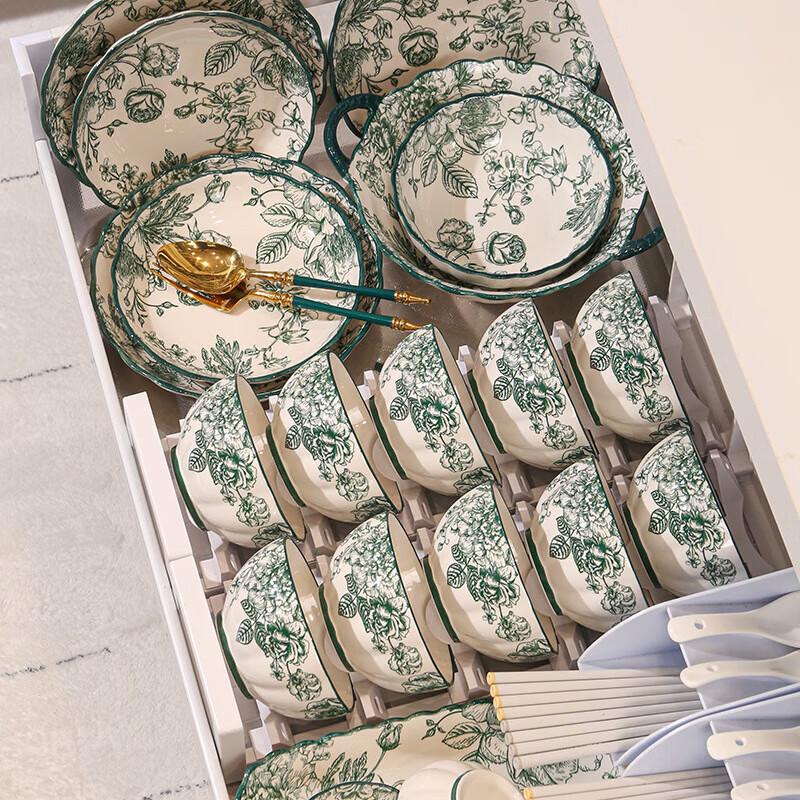 Набор эмалированных кастрюль Kangmo Rose Manor в стиле легкой роскоши