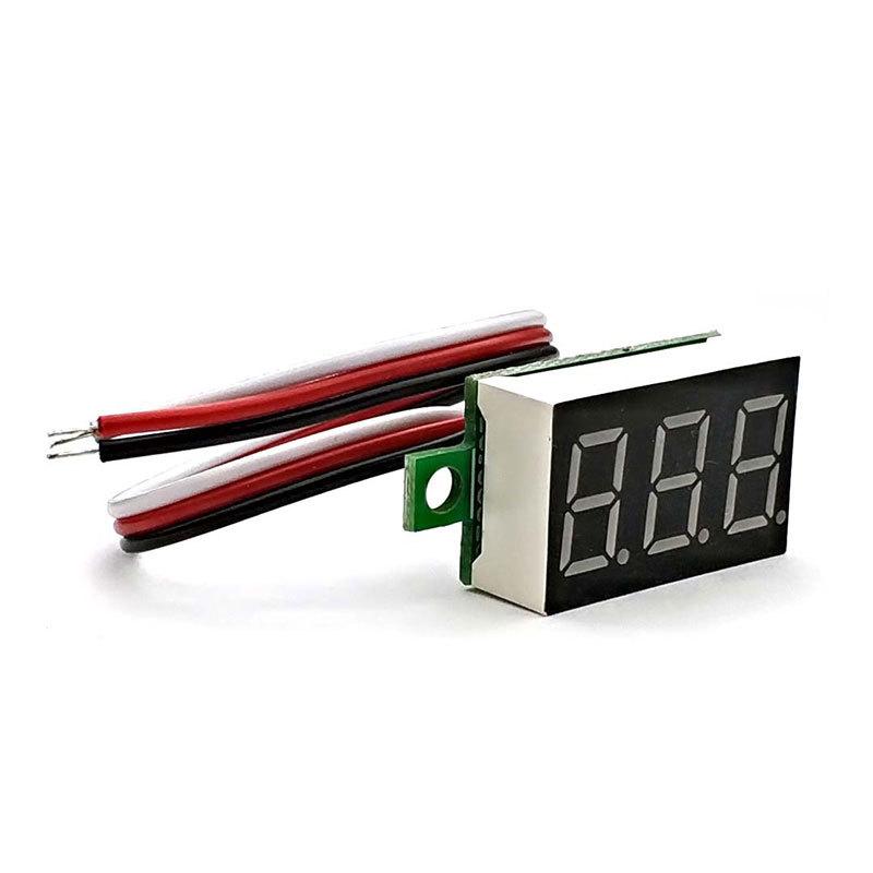 2 шт. Цифровой вольтметр DC 0-100 В, светодиодный, 0,36", красный, зеленый, синий, детектор напряжения для автомобиля 12 В, мобильного питания