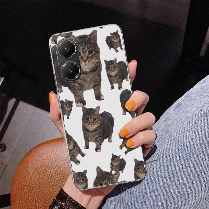 Crying Cat Memes Phone Case For Xiaomi Poco X7 X6 X5 Pro F7 Ultra Redmi 15C 15 13C 13 12C 12 10 10A 10C 9 9A 9C 9T Cover Poco X7