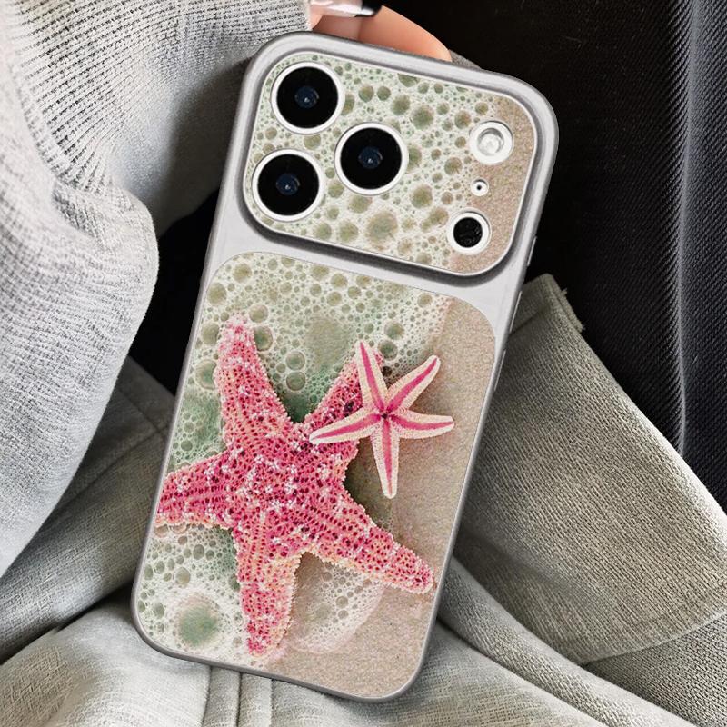 Кожаный чехол-шнурок с принтом «Звездное море и дельфины» для iPhone 18 Pro Max 17 16 15 14 13 Pro Max, роскошный гибридный чехол из ТПУ+ПУ, противоскользящий, мягкий чехол для телефона
