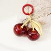 Chic  Cherry Keyring Exquisite Fruits Pendant Keychain Women  Bag Charms Car Key Holder Trendy Charm Keyrings
