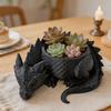 3D Printed Dragon Shaped Plant Pot Creative Animals Flower Pot Succulent Planter  for Yard Garden