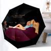 Sabrina pattern, automatic folding umbrella, portable and foldable design, 8 ribs, a Christmas or birthday gift.