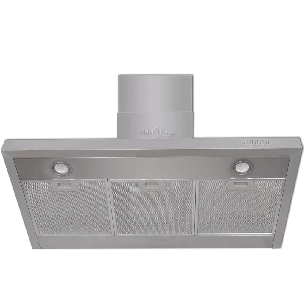 Stainless Steel Flat Canopy Range Hood 900 mm