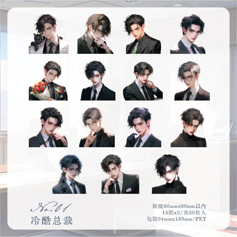 Mr. Paper, 30pcs, Youth Ins Style Theme Stickers, Scrapbook Notebook, Photo Frame, Diary Decoration, Korean Stationery Stickers