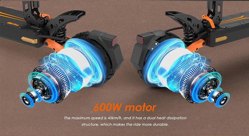 Electric Scooter Foldable Kukirin G2 Pro 600W Motor Top Speed 45Km/h With Removable Seat 48V 15.6AH Range 58Km Load 120Kg