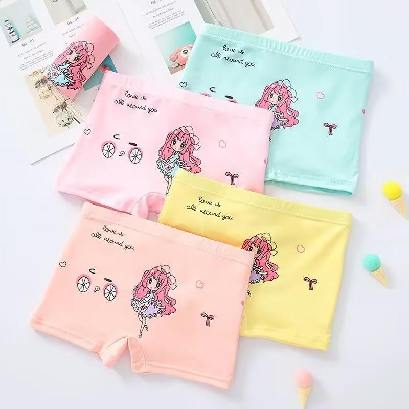4 шт. нижнее белье для девочек, короткие боксеры, детское нижнее белье, трусики, От 2 до 12 лет