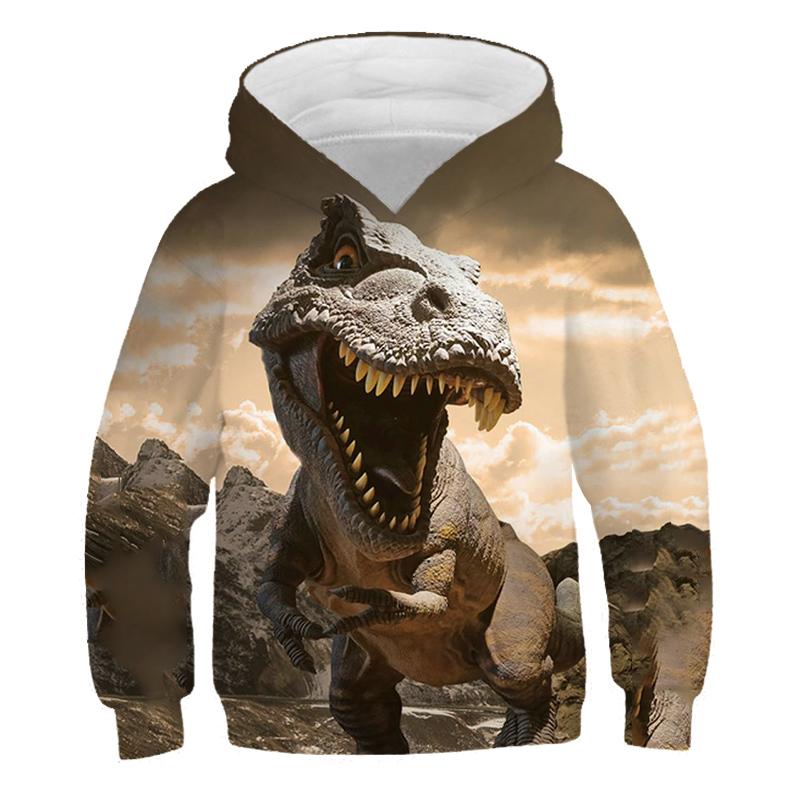 Hoodies Jurassic Park 3D Print Animal Dinosaurs Sweatshirts Boys Girls Children Hooded Pullovers Fashion Kids Tracksuit Clothing