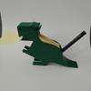 Dinosaur Sticky Notes Holder with Pen Storage Decorative Dino Memo Dispenser Organizer Desk Accessories