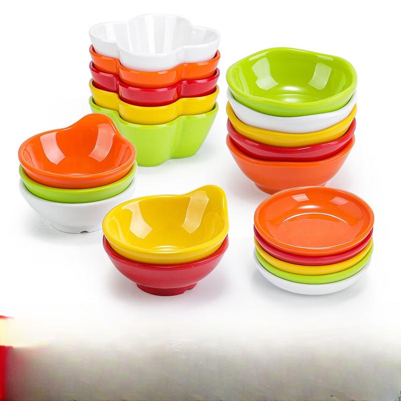 Меламиновые круглые соусницы с 3 отделениями (10-Pack)