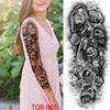 1 PC 480*170MM Full Arm Temporary Tattoo Sticker Sleeve Men Women Fashion Sexy Fake Tattoo Wolf  Lion Tiger Painting Tattoo Skull Angel Tattoo