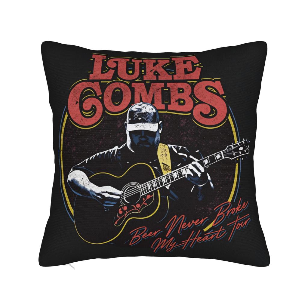 L-Lukes Combss Country Music Pillow Cover Graphic Cushion Cover Novelty Pillow Case For Living Room Chair
