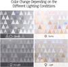 Статическая клейкая пленка с треугольным узором 3D Laser Window Film для стекла, неклеящаяся, декоративная, матовая, конфиденциальная, похромная для спальни, винил