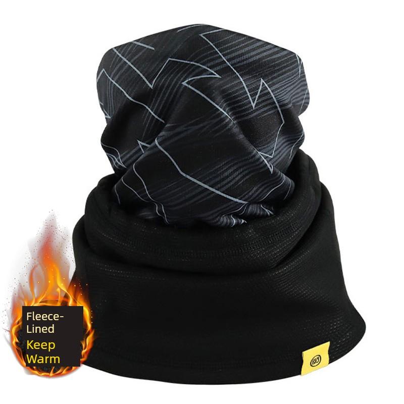 Cycling Windproof Headscarf for Men, Winter Fleece-Lined and Thickened Face Mask, Neck Warmer, Thermal Neck Gaiter, Specifically for Delivery Riders