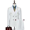 Мужской костюм Slim Fit формальный деловой рабочий костюм комплект из 2 предметов (Куртка+Брюки)