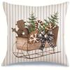 Christmas Decoration Pillow Cover Christmas Gingerbread Tree Pattern Living Room Sofa Cushion Cover Home Farmhouse Decoration