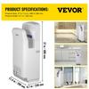 Jet Hand Dryer, Premium Electric Commercial Blade Hand Dryer, ABS Air Dryer Hand with HEPA Filtration Wall Mount Hand Dryer, 2000W 220V Vertical Hand