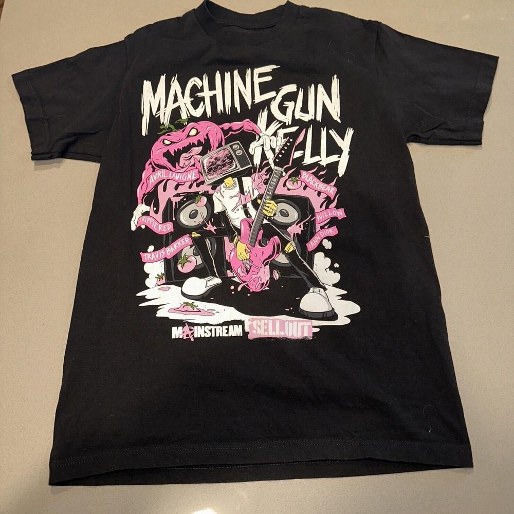 Machine Gun Kelly MGK Mainstream Sellout Тяжелая хлопковая черная футболка унисекс
