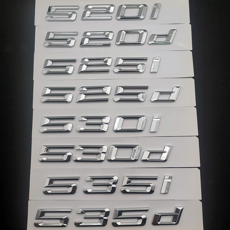 Black Letters For Car BMW 520i 520d 525i 525d 530i 530d 535i 535d Logo E60 E39 E34 F10 Xdrive Trunk Emblem Sticker Accessories LM8