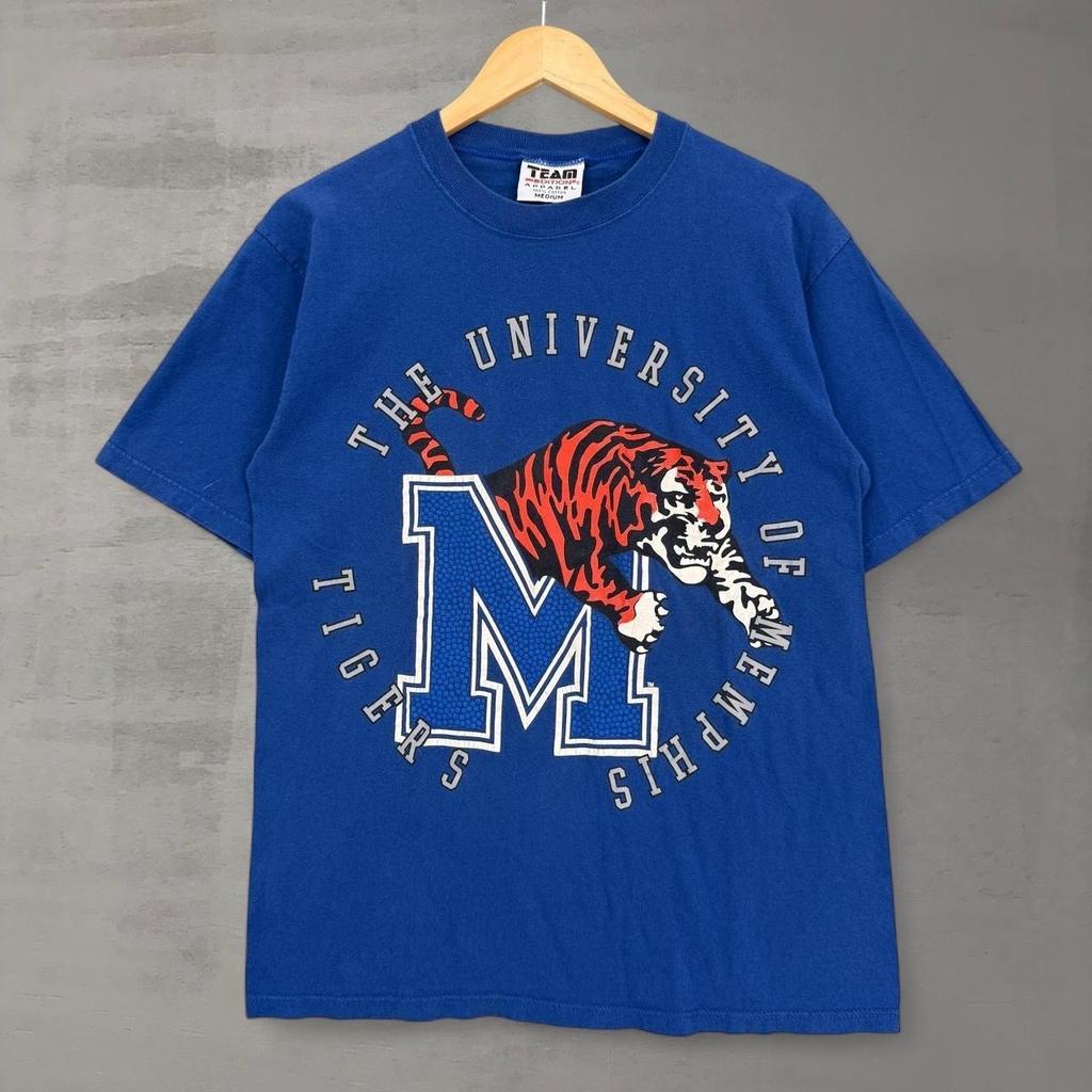 Vintage Team Edition Memphis StTe Tigers Shirt Blue University Graphic Medium Unisex T-Shirt