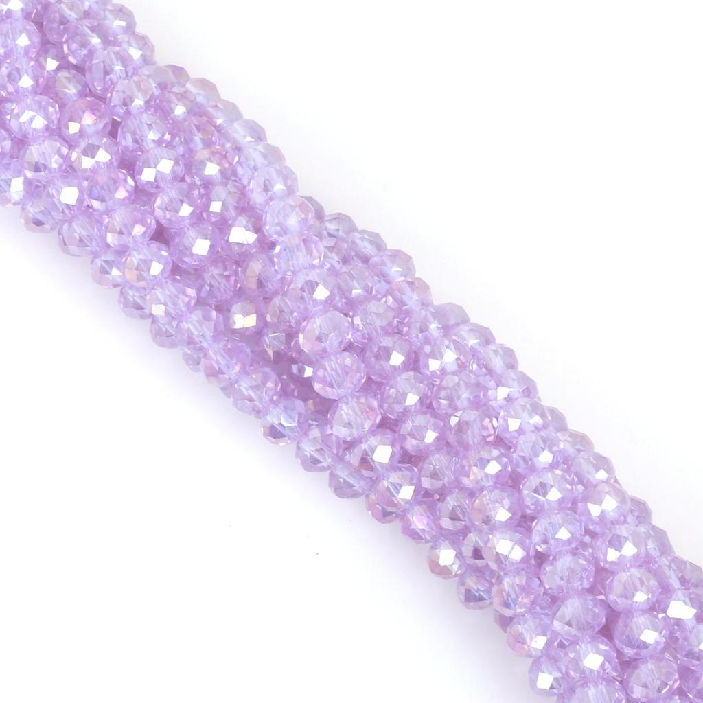 30-200Pcs Rondelle Austria Faceted Crystal Glass Beads Loose Spacer Beads for Jewelry Making