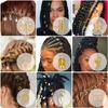 259pcs Gold Hair Ring Hair Cuffs Clips Mixing Braiding Hair Strings  for Women Girls
