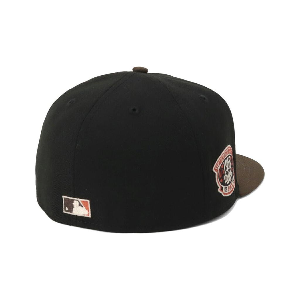 Кепка 59FIFTY с боковым логотипом ONSPOTZ LA Размер 59Fifty Цвет Черный Грецкий орех Сбоку Нашивка MLB Los Angeles Dodgers [New Era], Эксклюзив, Черный/Грецкий орех, 7, Двухцветная
