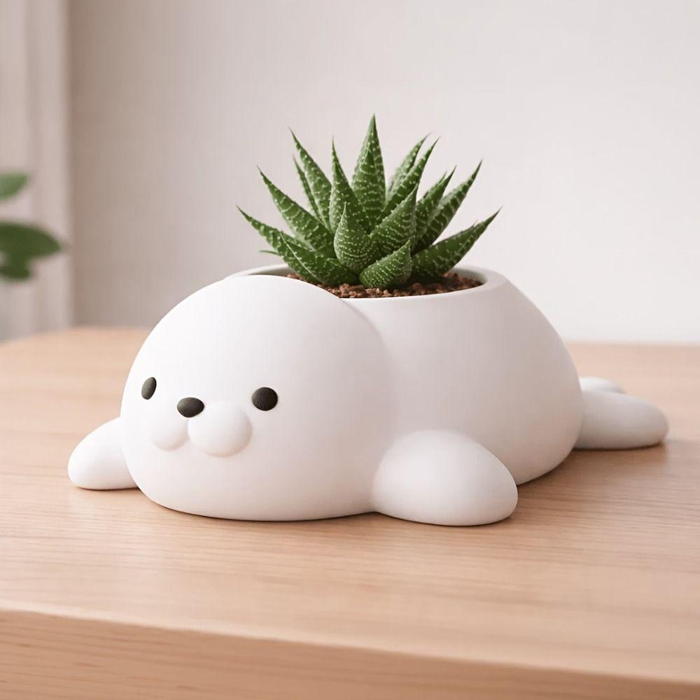 Home Decor Seal Flowerpot Storage Box Desktop Ornaments Potted Plant Containers Indoor
