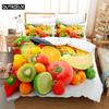 Комплект постельного белья Summer Fruit Queen, комплект постельного белья с цифровой печатью, комплект постельного белья King Size, комплект постельного белья