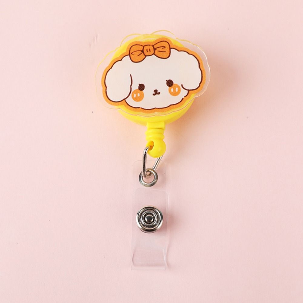 New Cute Silicone Fruits Avocado Retractable Pull Badge Reel ID Lanyard Name Tag Card Badge Holder Reels